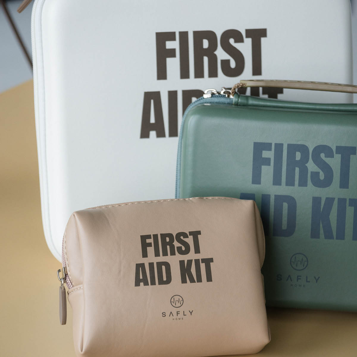 Safly Första hjälpen-låda medium 15x19 cm mossgrön