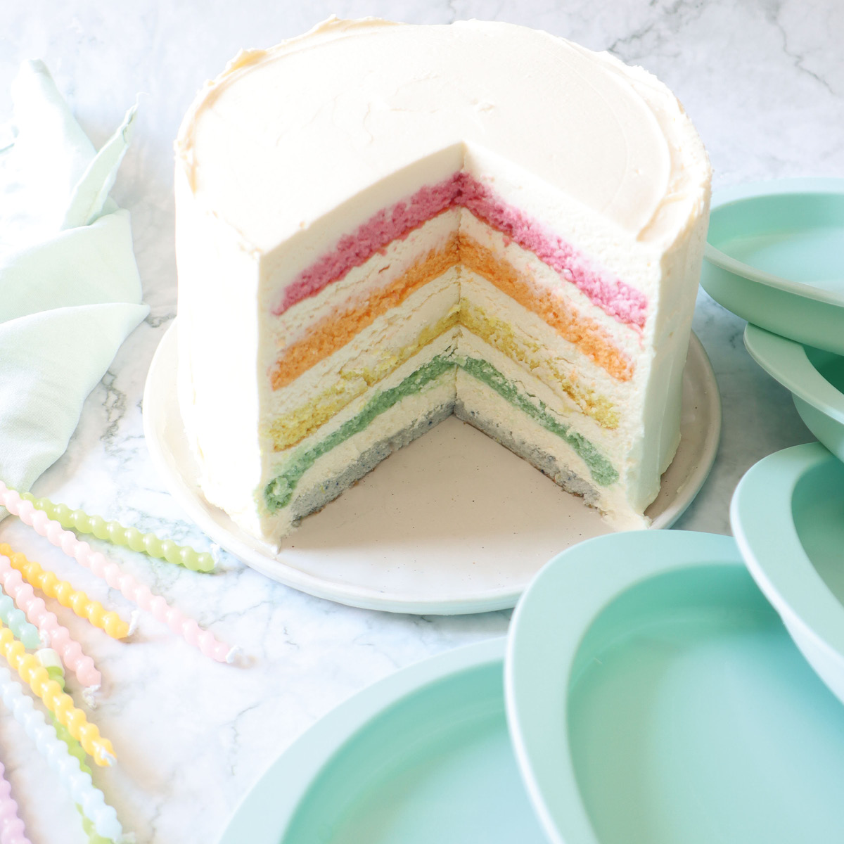 ScrapCooking Silikonform till tårtbotten 5-pack Ø18 cm mintgrön