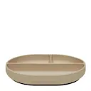 Enkei barntallrik med sugpropp 17x21 cm beige