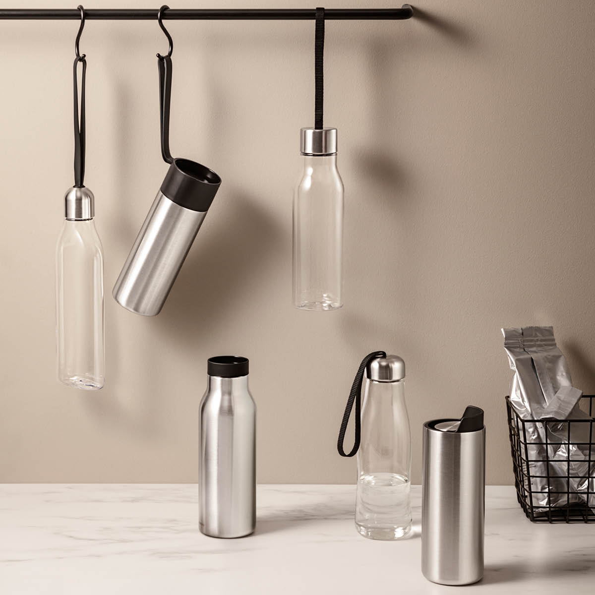 Eva Solo To Go Dricksflaska glas 0,5 L Svart