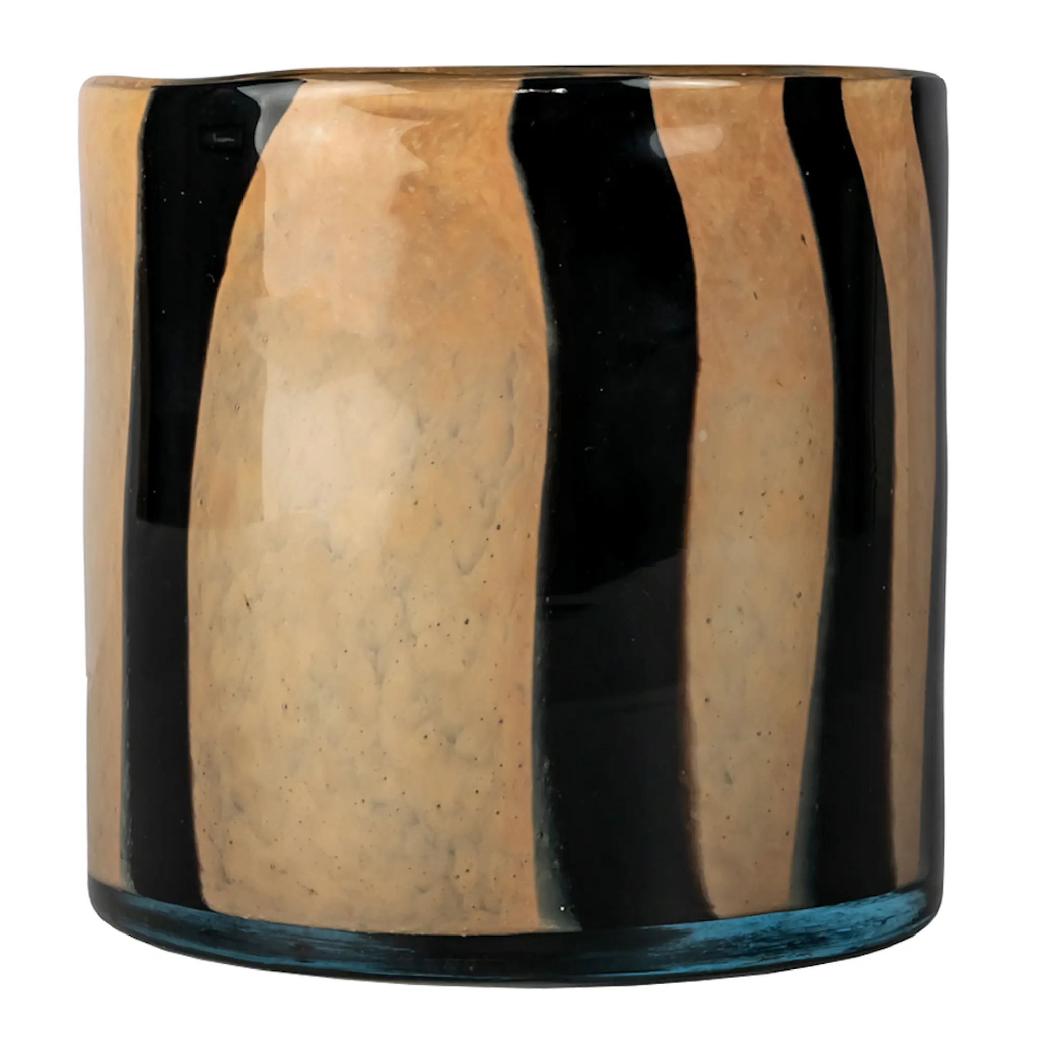 ByOn Calore Ljuslykta 15x15 cm Beige/Svart Rand
