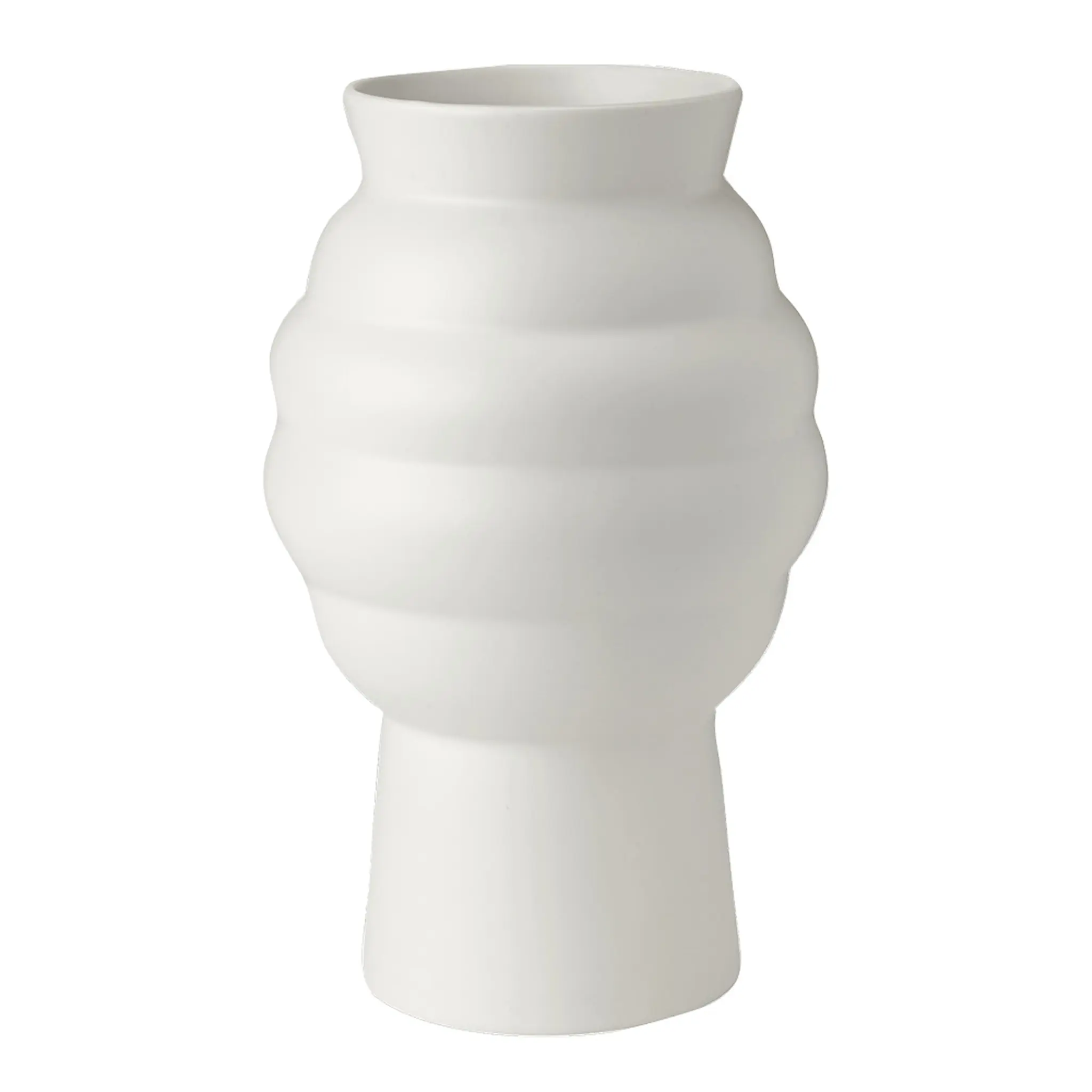 Knabstrup Keramik Tortus Archie No.2 vas 23,5 cm vit
