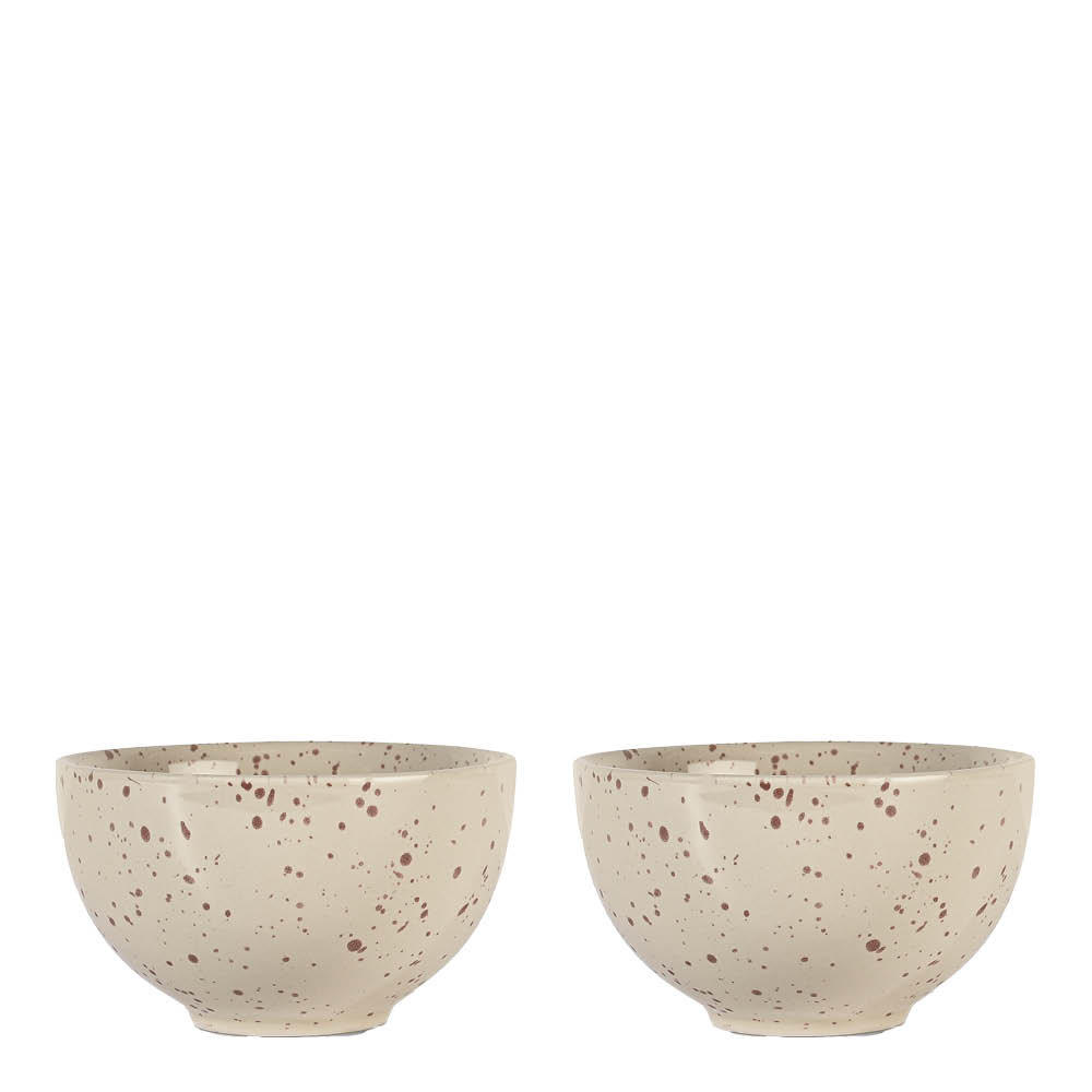 Sagaform - Ditte Kulho 12x7 cm 2 kpl Beige/Burgundi