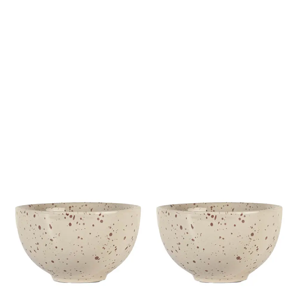 Ditte kulho 12x7 cm beige/burgundi