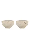 Ditte skål 12 cm 2-pack beige/vinröd