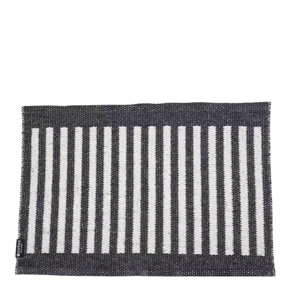 Rotor Design Stripes dørmatte 70x50 cm svart/hvit