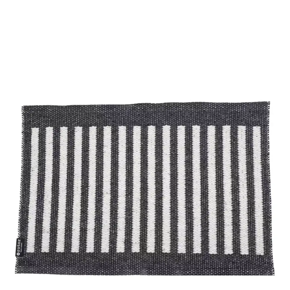 Stripes Ovimatto 70x50 cm Musta/Valkoinen