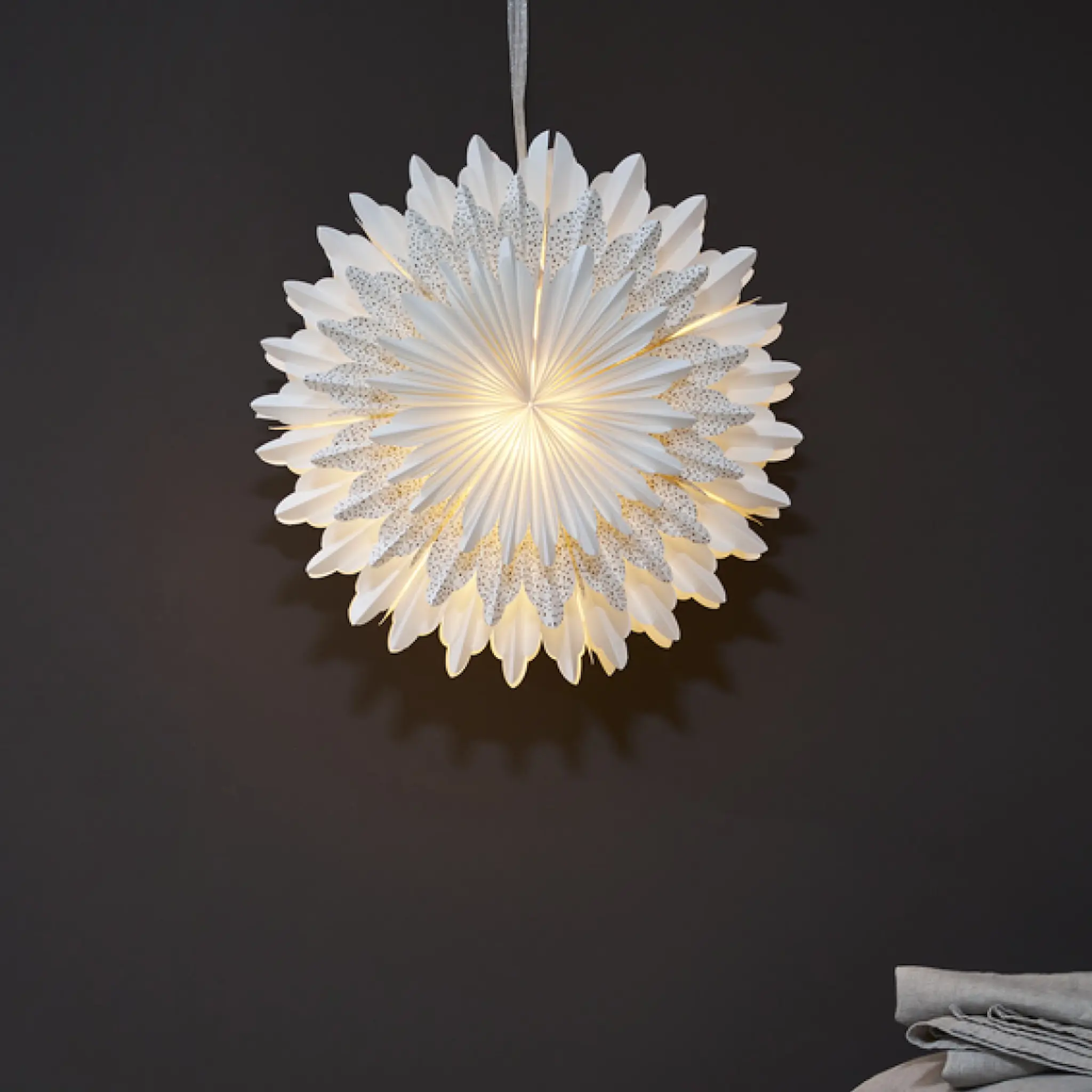 Star Trading Snow Paperitähti 50 cm Valkoinen/Kulta