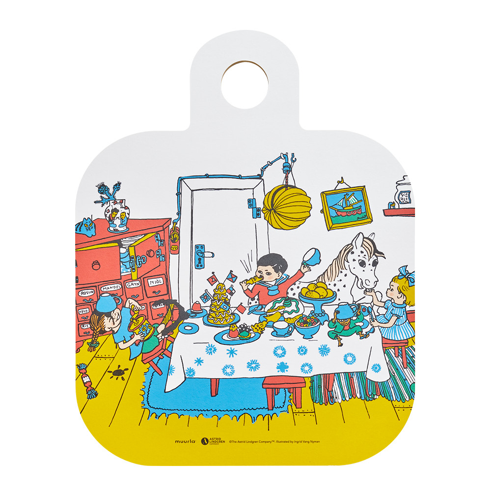 Muurla Pippi skjærefjøl/serveringsbrett 25x32 cm villa villekulla
