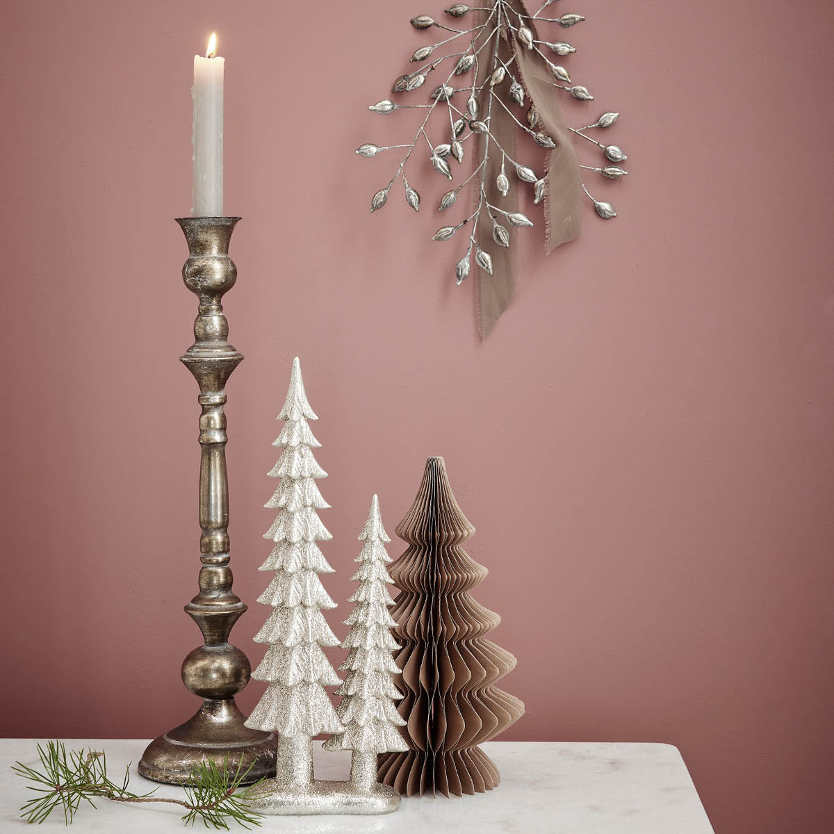 Lene Bjerre Misella stake 42,5 cm antikk sølv