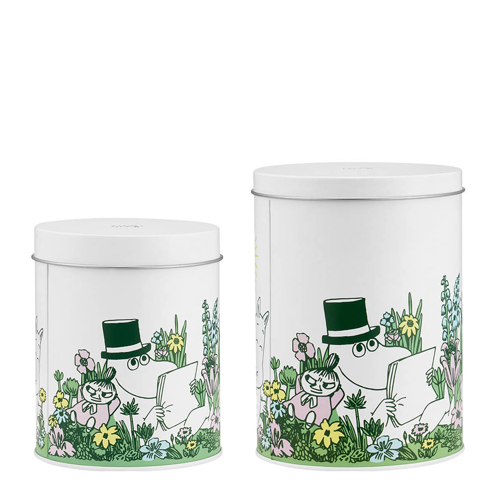 Muurla Muumi Peltipurkki 2 kpl Valkoinen