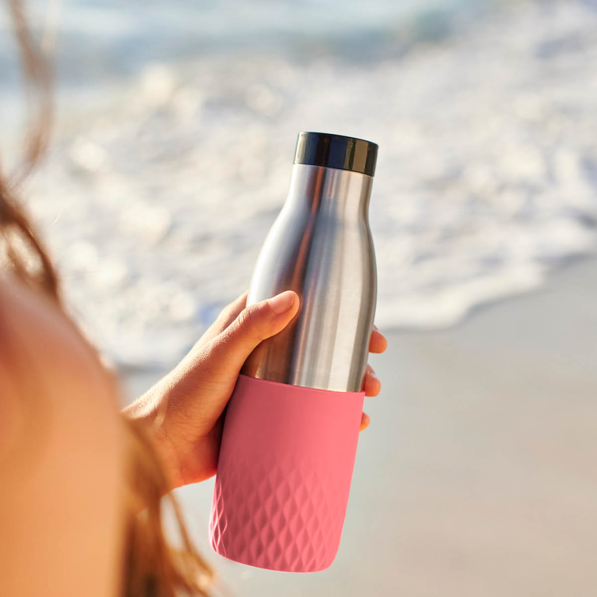 Tefal Bludrop Sleeve Juomapullo 50 cl Roosa/Hopea