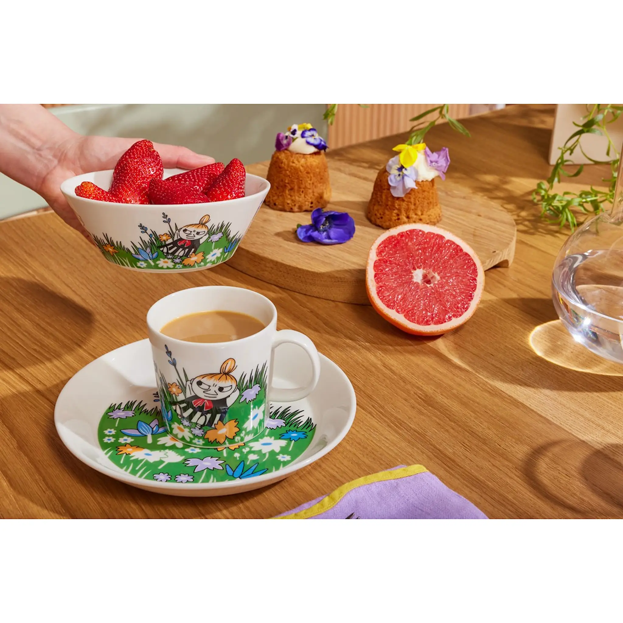 Moomin Arabia Muumi Kulho Pikku Myy niityllä 15 cm