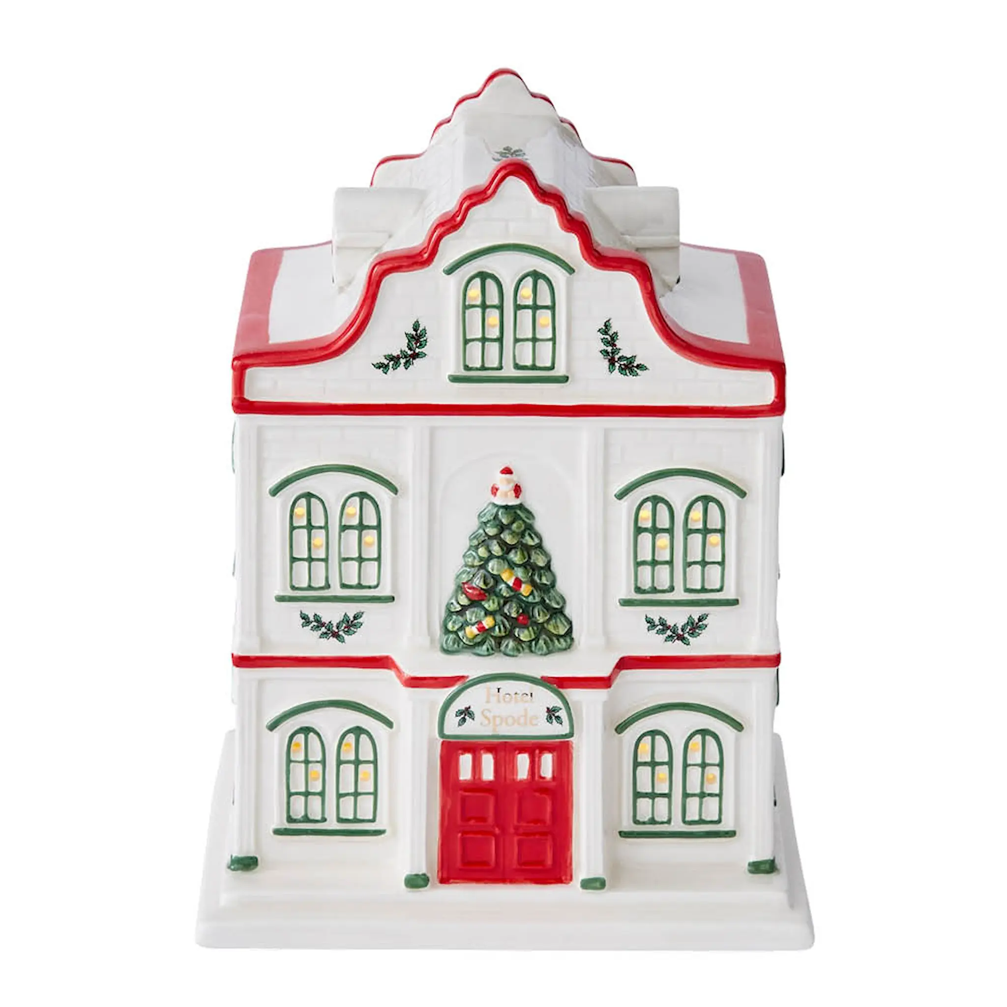 Spode Christmas Tree hotell LED lykt 17,2x13,2x10,8 cm