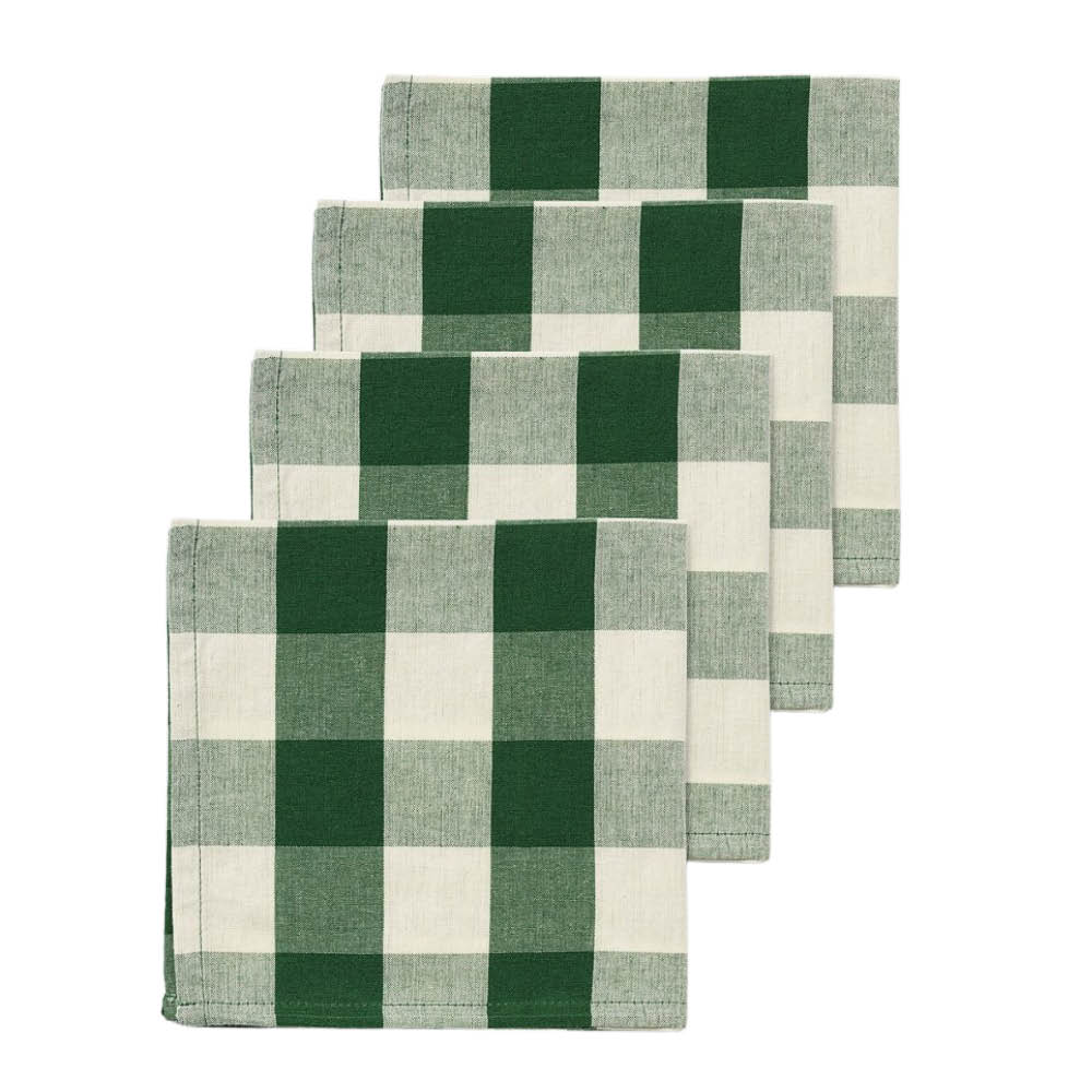 Midnatt Elsa tygservett 40x40 cm 4-pack grön