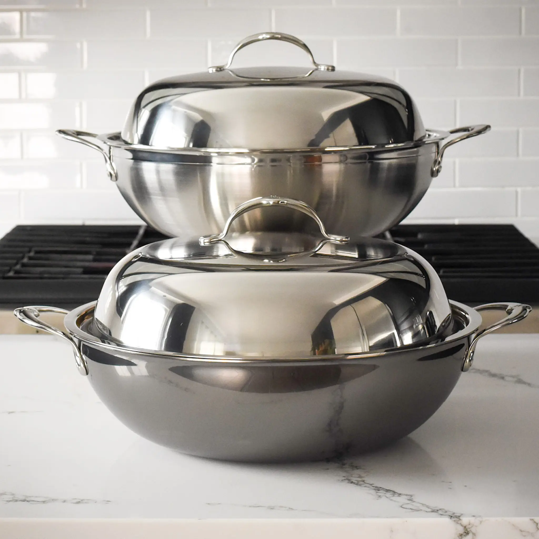 Hestan Nanobond Wok med lock 36 cm Stål