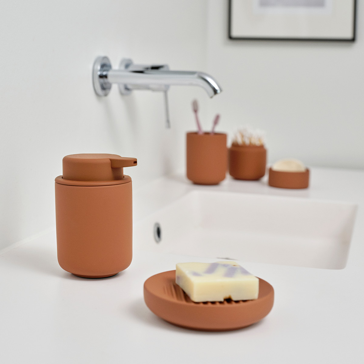Zone Ume såpedispenser 8 cm terracotta