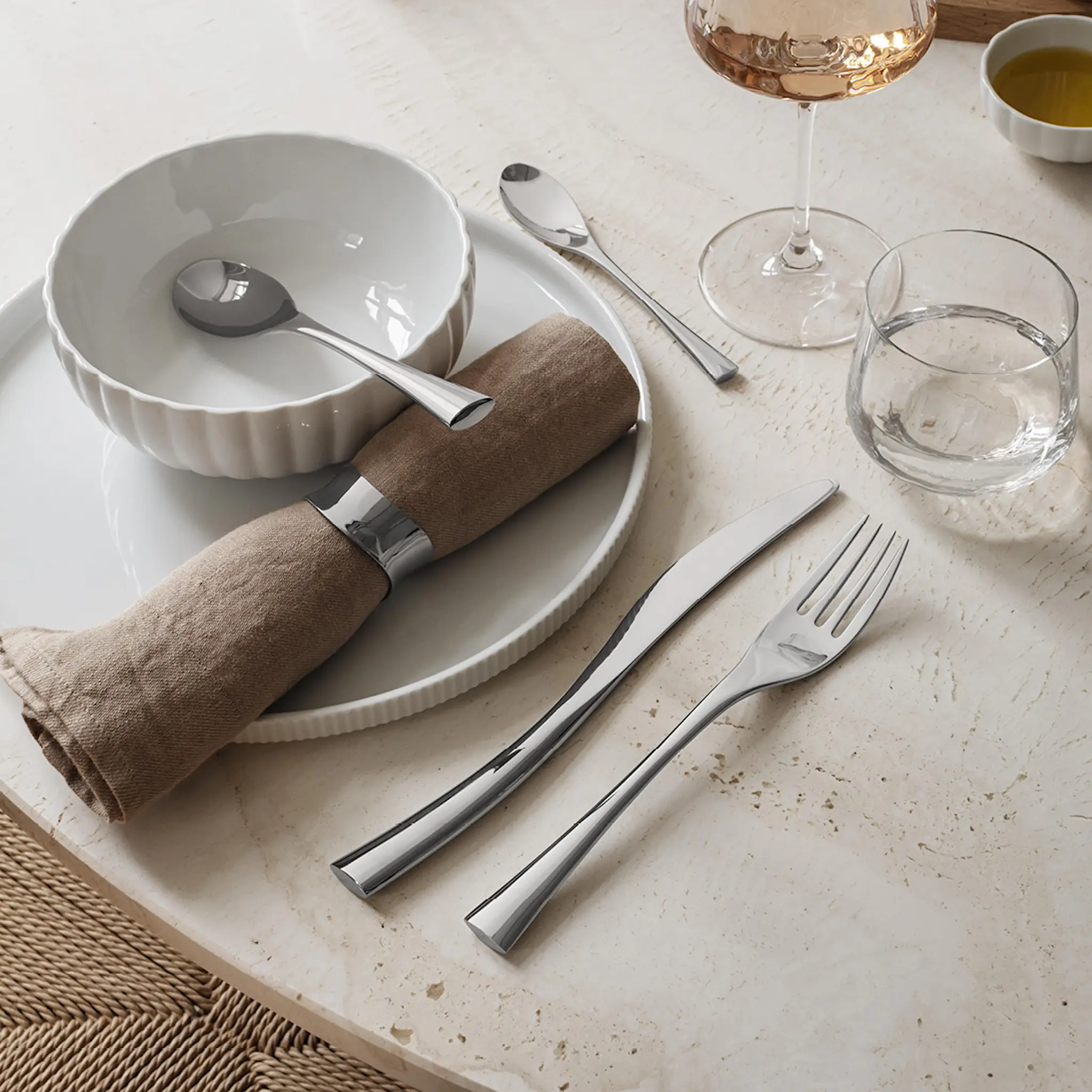 Georg Jensen Bernadotte skål 6,5 cl 2-pack vit