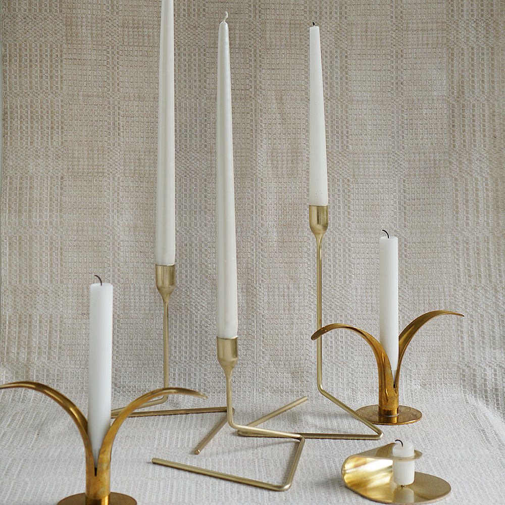 Born in Sweden Puzzle Ljusstake 20 cm Guld