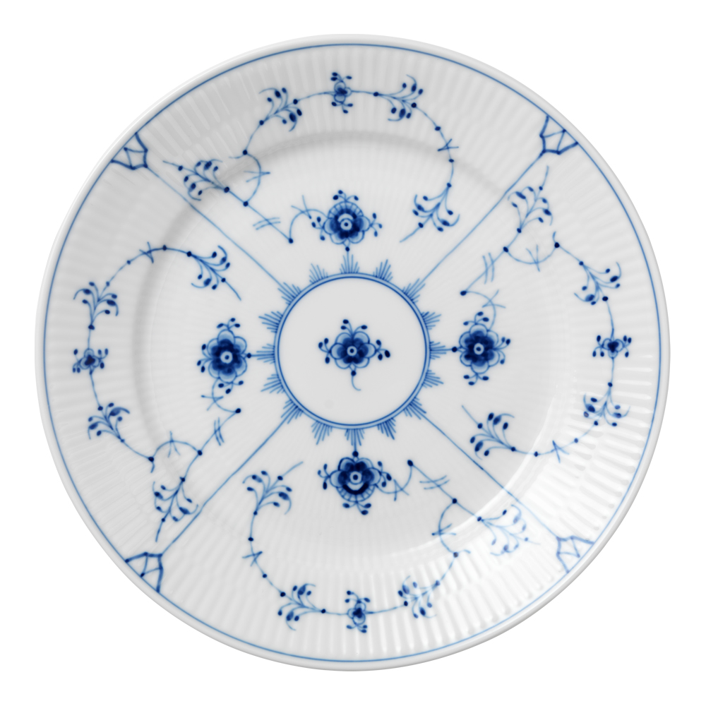 Royal Copenhagen Blue Fluted Plain tallrik flat 22 cm