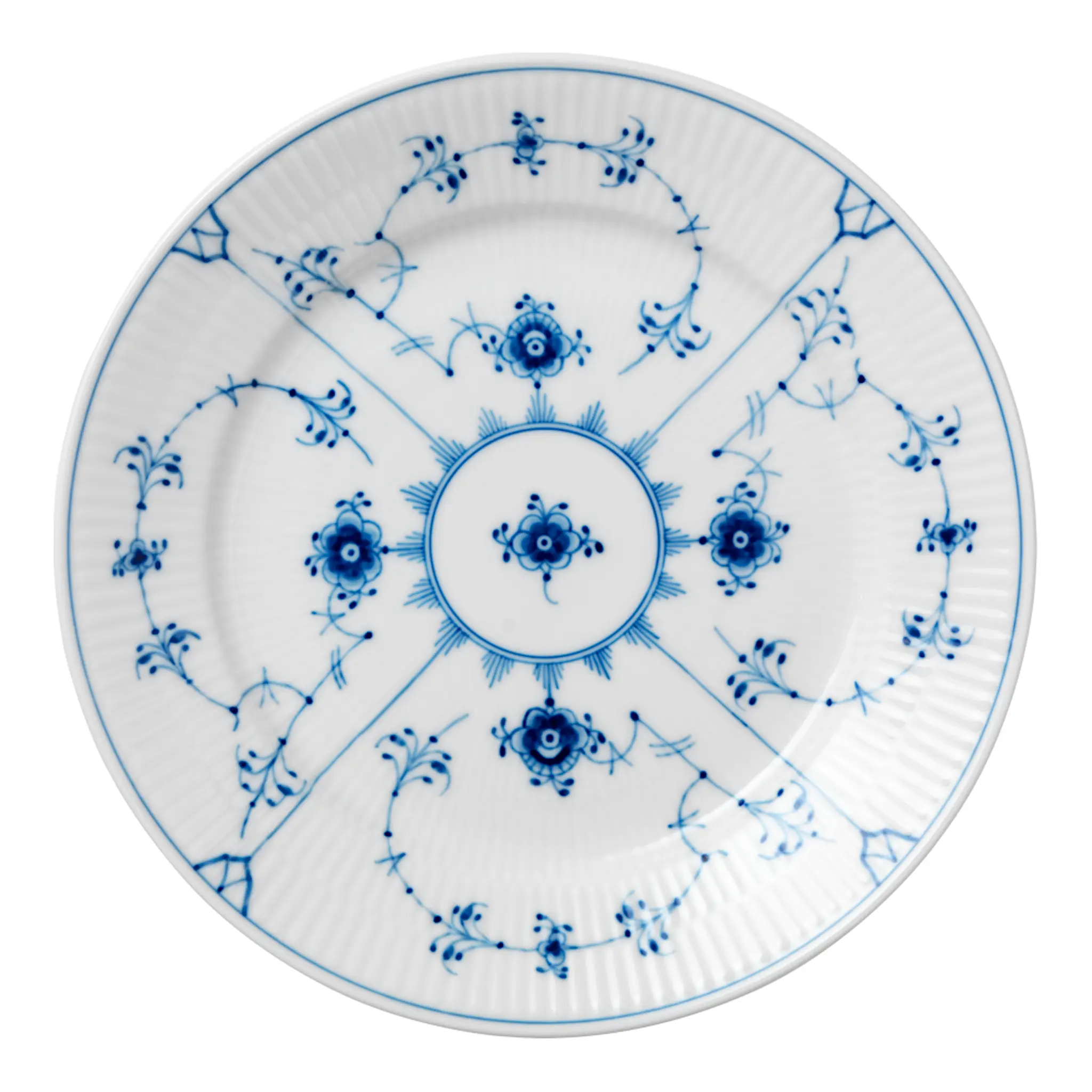 Royal Copenhagen Blue Fluted Plain tallrik flat 22 cm