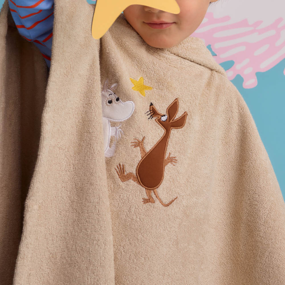 Moomin Arabia Mumin badponcho barn Rymdäventyr beige
