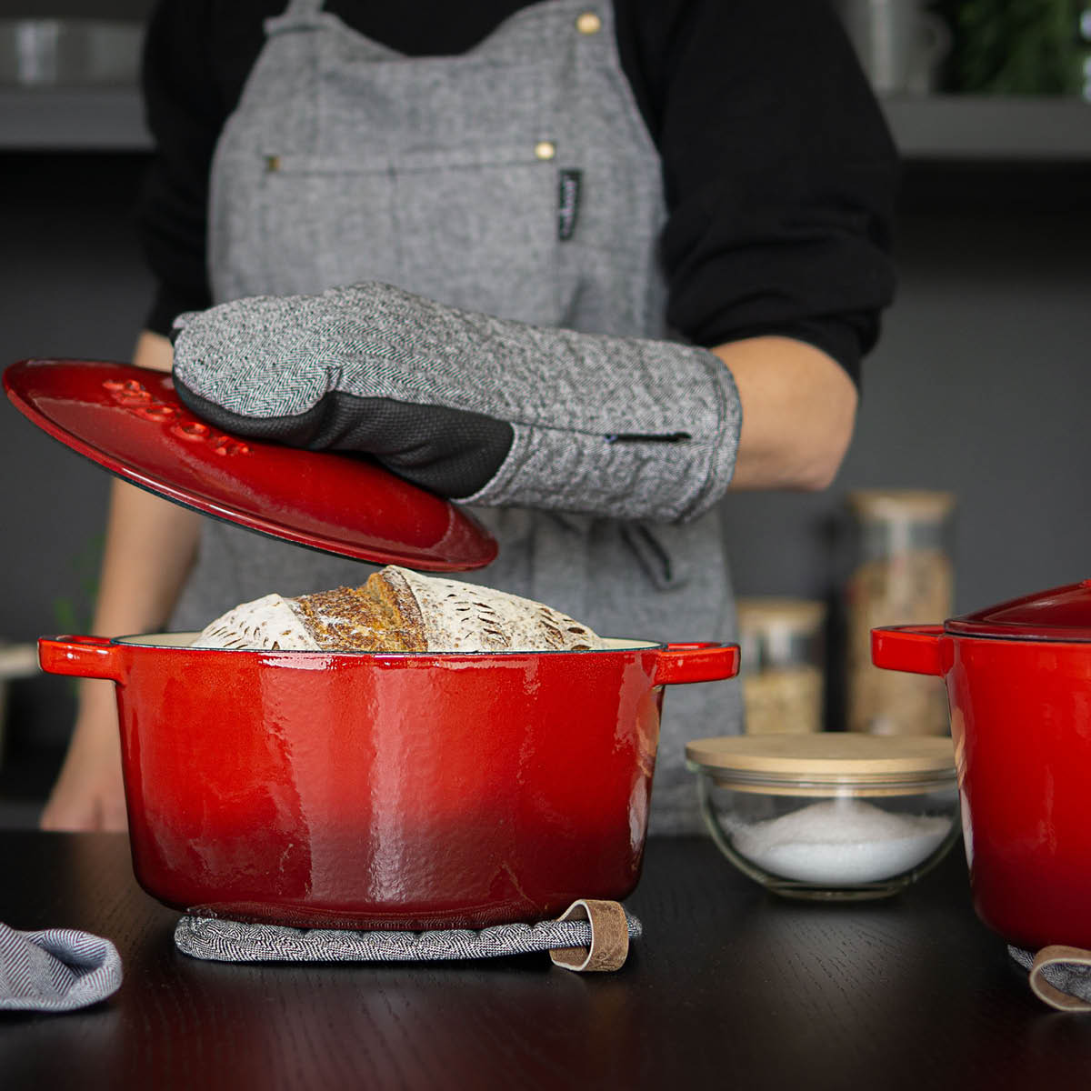 Sabor Gjutjärnsgryta 4,4 L röd