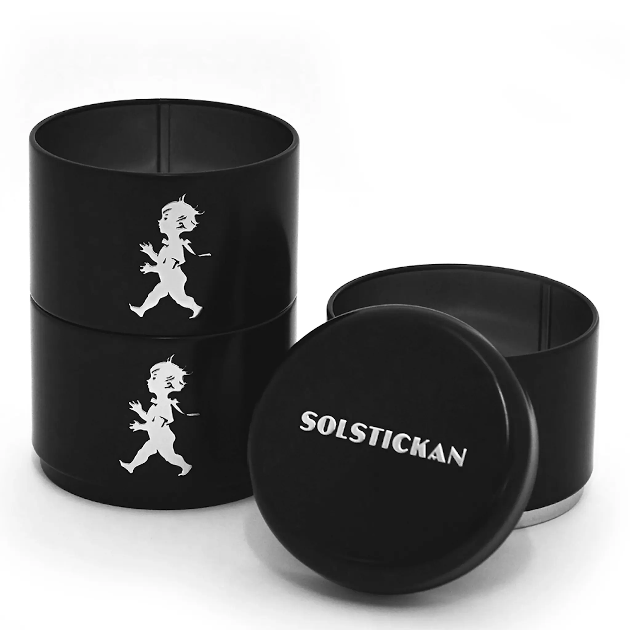 SOLSTICKAN Säilytyspurkki 3 osaa Musta