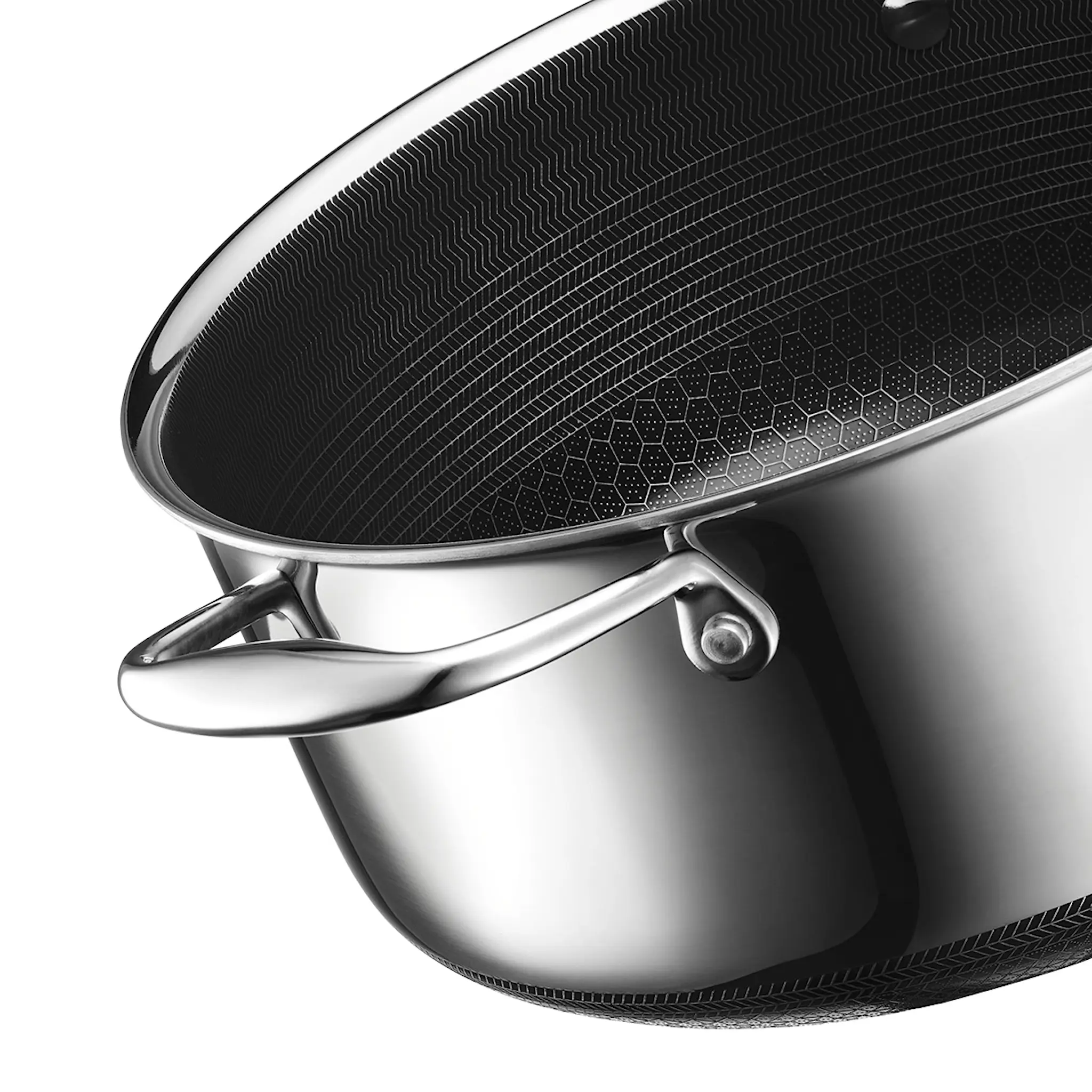 Hexclad Hybrid dutch oven gryta med stållock 4,7 L