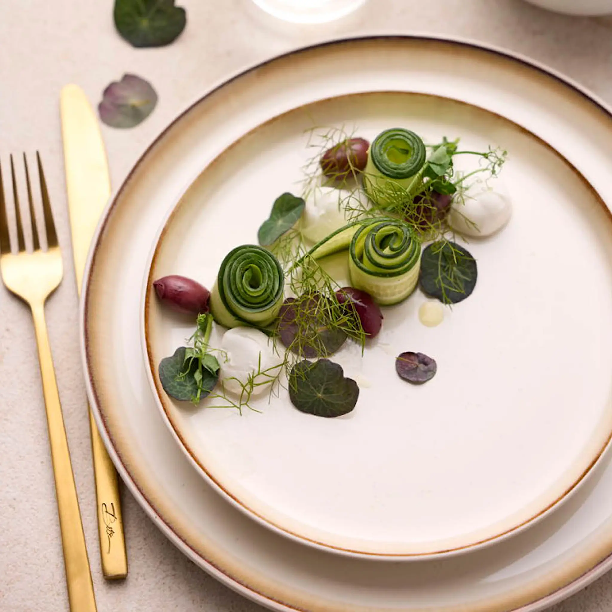 Bitz Gastro tallrik 21 cm vit/gräddvit