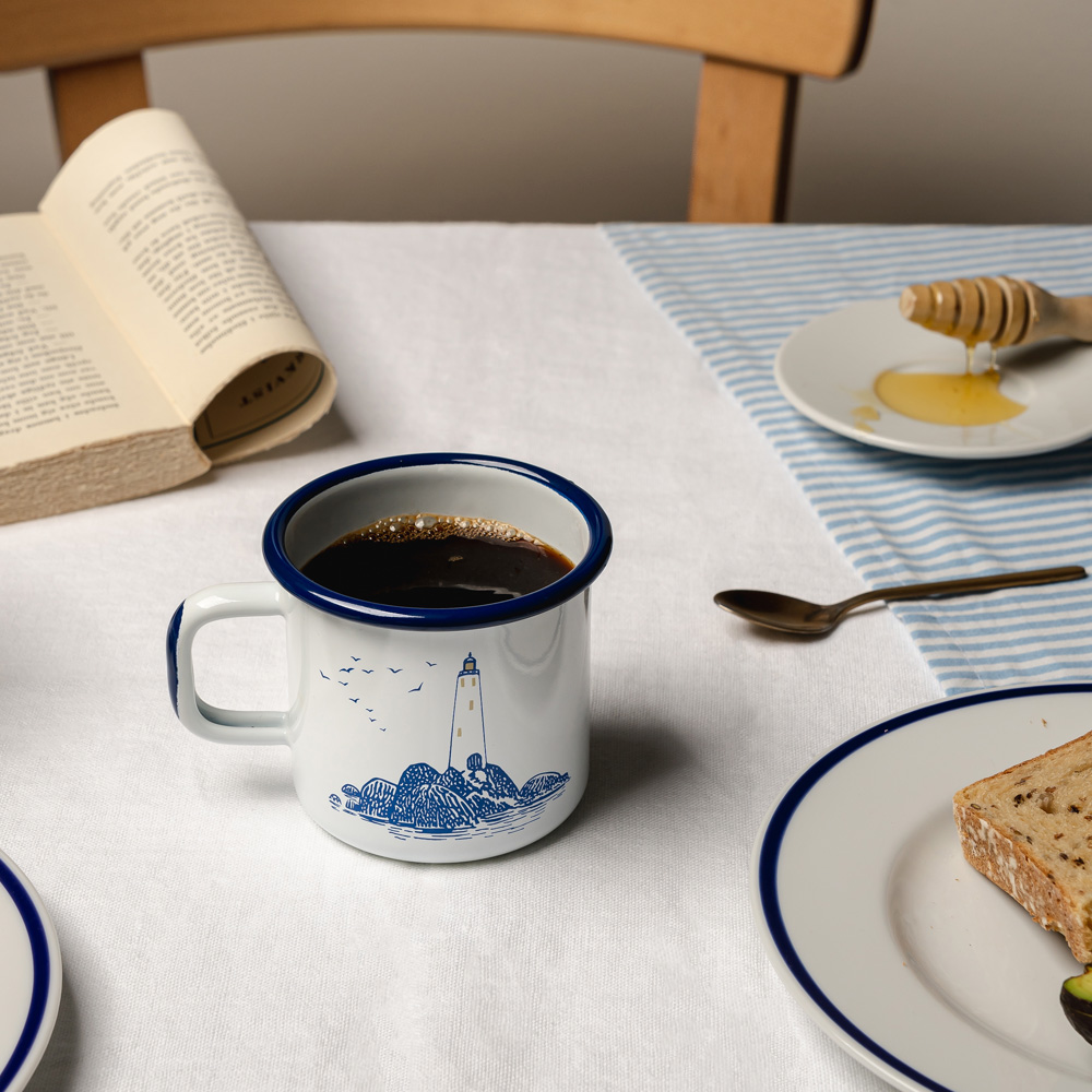 Muurla Mummikopp Emalje 37 cl sjømenn hvit