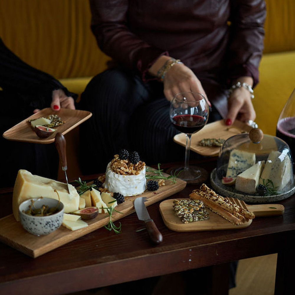 Sagaform Astrid ostekniver sett 3 deler tre/rustfritt