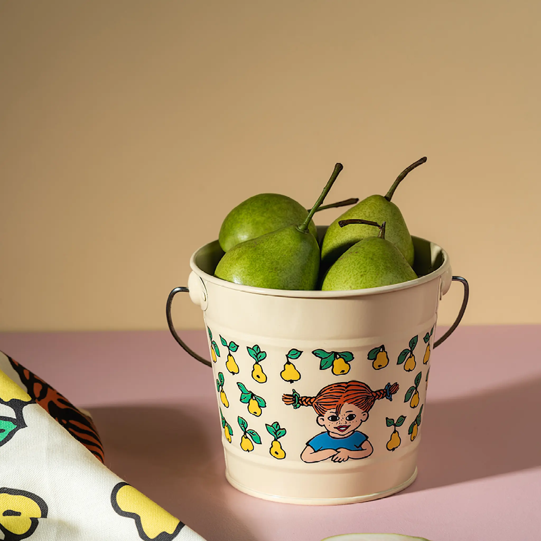 Muurla Peppi Pitkätossu Ämpäri hedelmät 2 L Keltainen