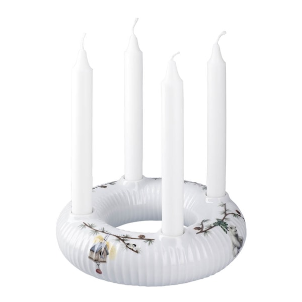 Hammershøi Christmas adventsljusstake 21,5 cm vit med dekor