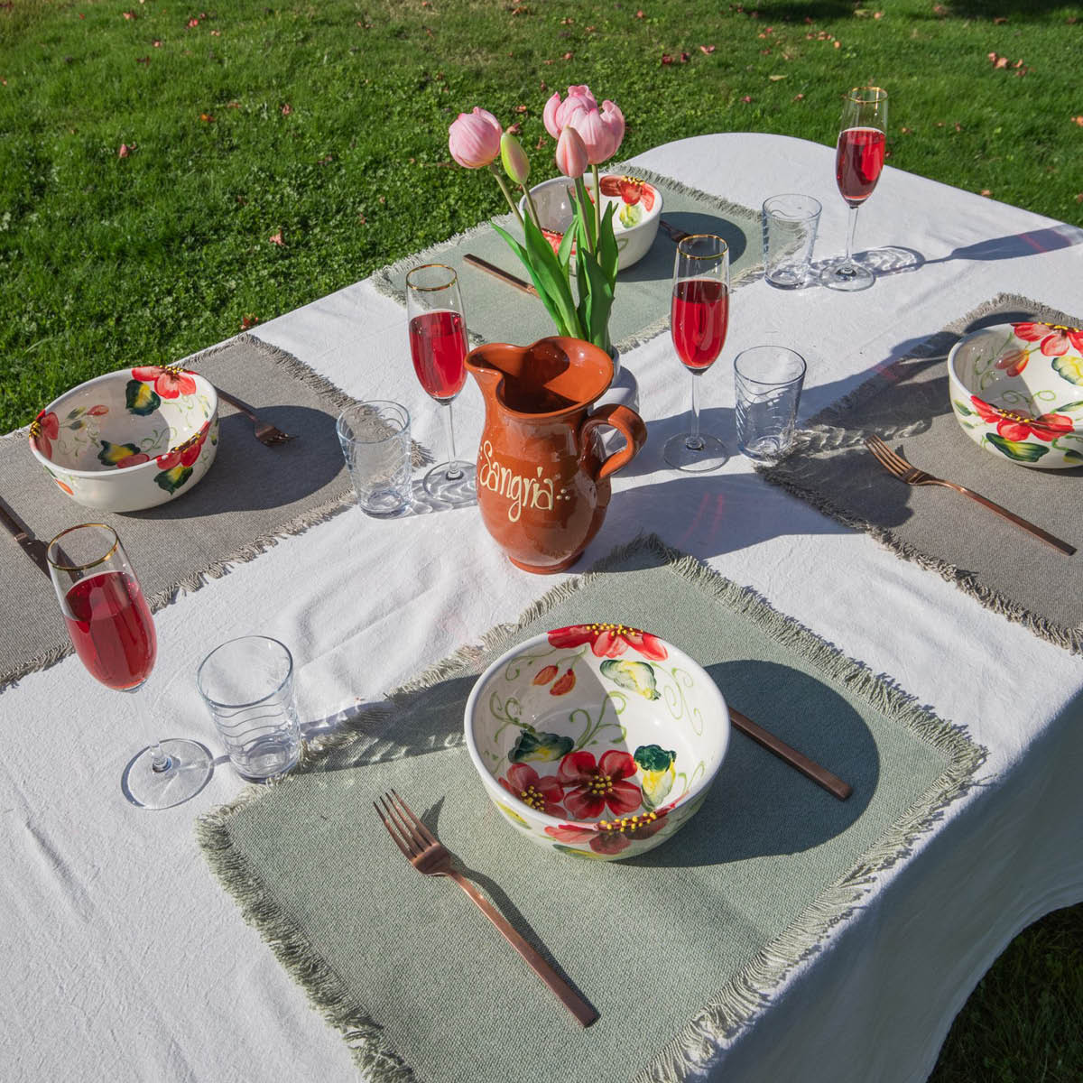 Ziczac Mayaha dekkebrikke  30x40 cm grønn