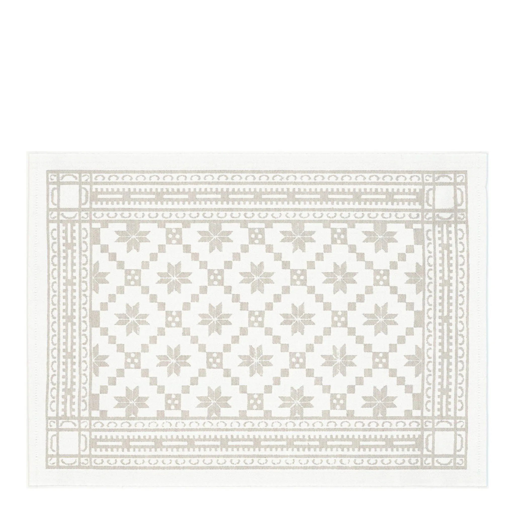 Ekelund Åttebladrose bordstablett 35X48 cm beige