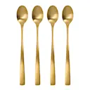 Golden lång sked 18,2 cm 4-pack gyllene