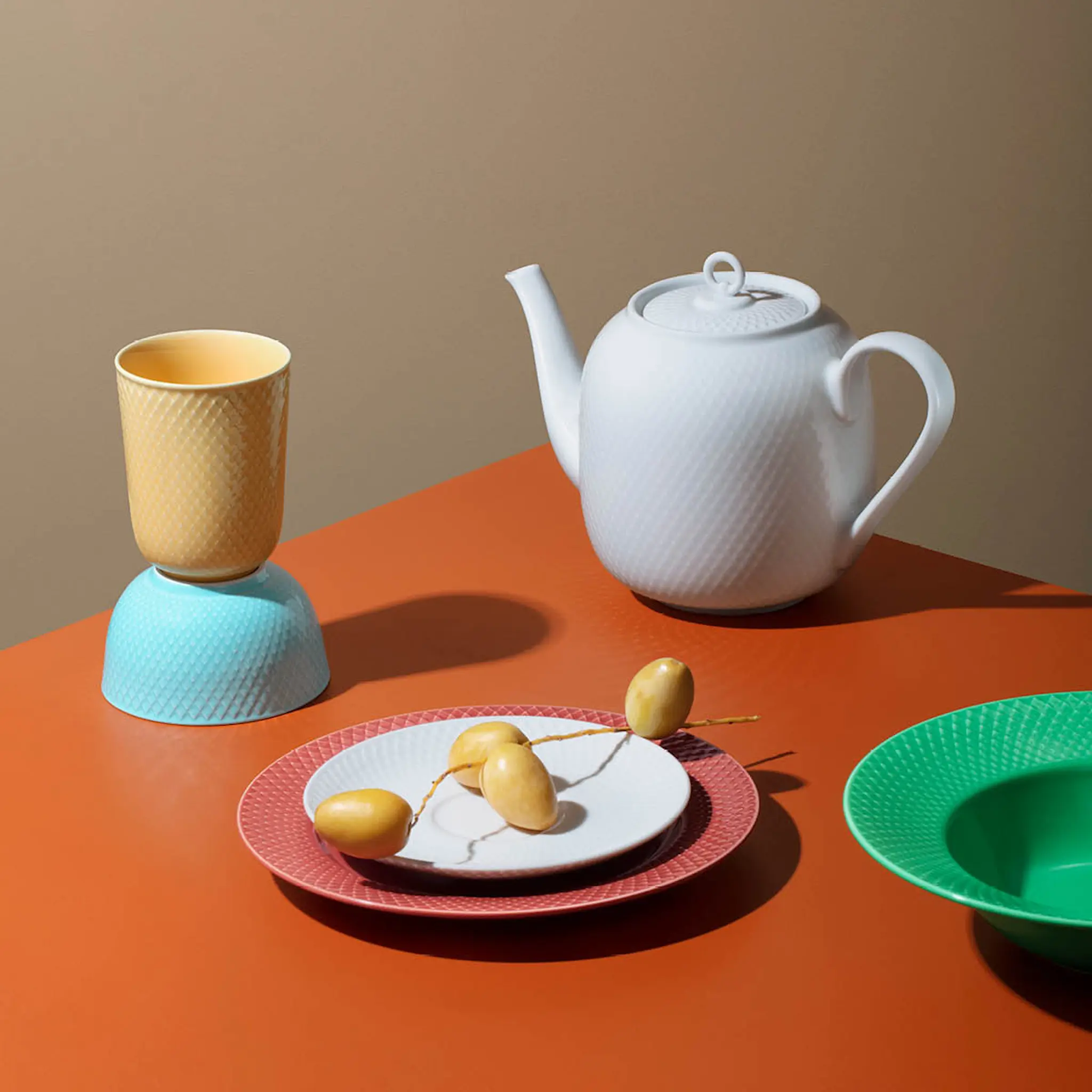 Lyngby Porcelæn Rhombe Teekannu 1,9 L Valkoinen