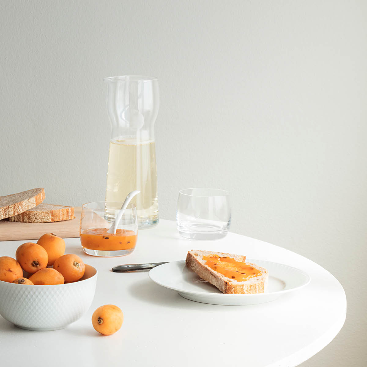 Lyngby Porcelæn Rhombe skål 50 cl hvit