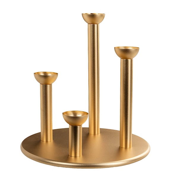 Pipe adventsljusstake 18,5 cm guld