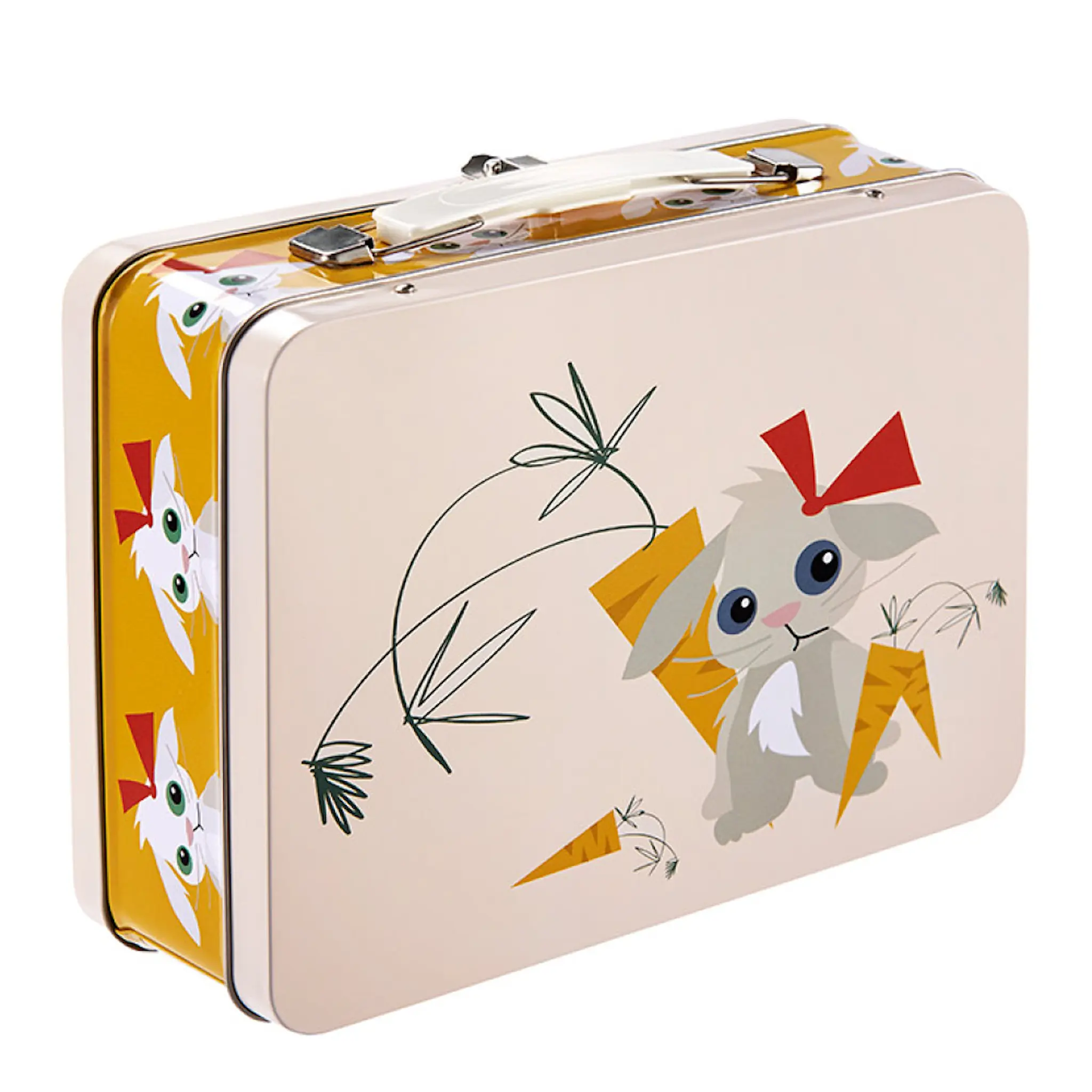 Blafre Kanin plåtväska 19x16 cm gul