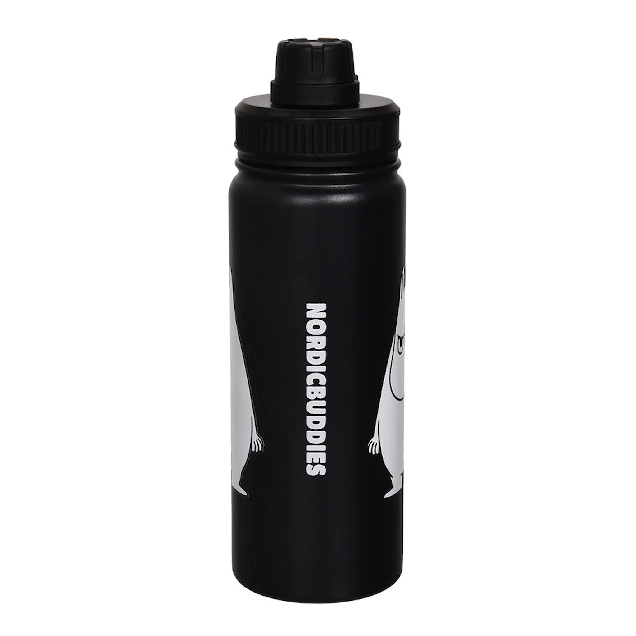 Nordicbuddies Mumin termoflaska 0,55 L Mumintrollet arg svart