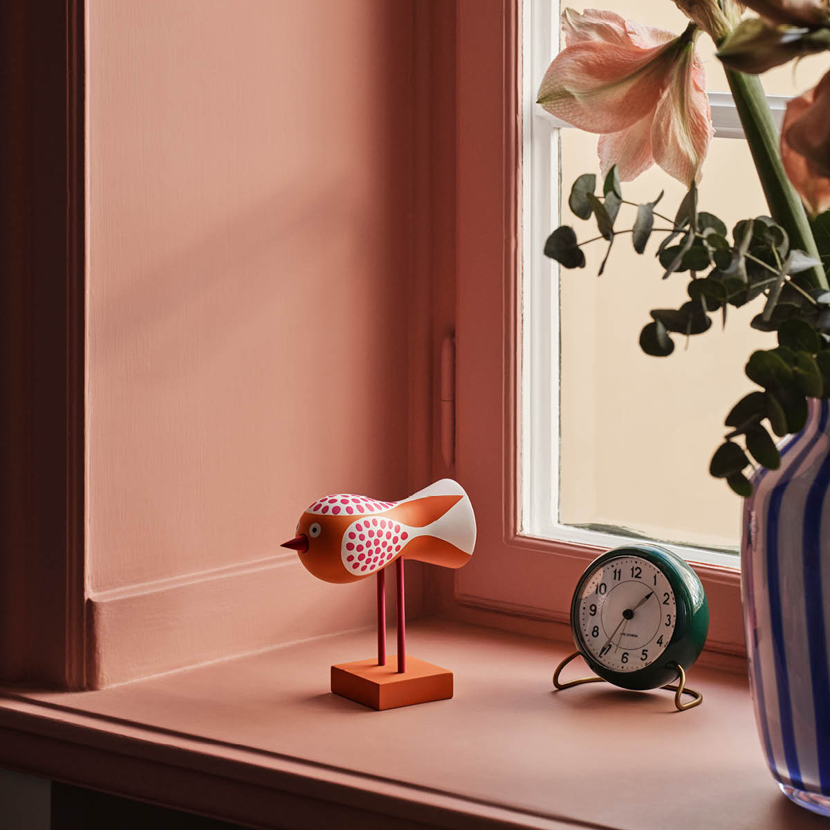 Design House Stockholm Lisa Larson Birds 1967 No.7 figur 16 cm grön/blå