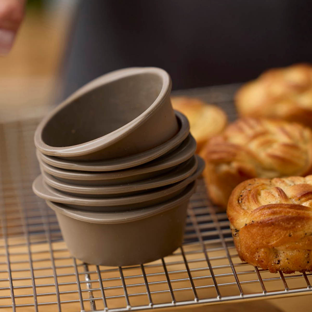 Blomsterberg Muffinsform for 6 muffins silikon latte