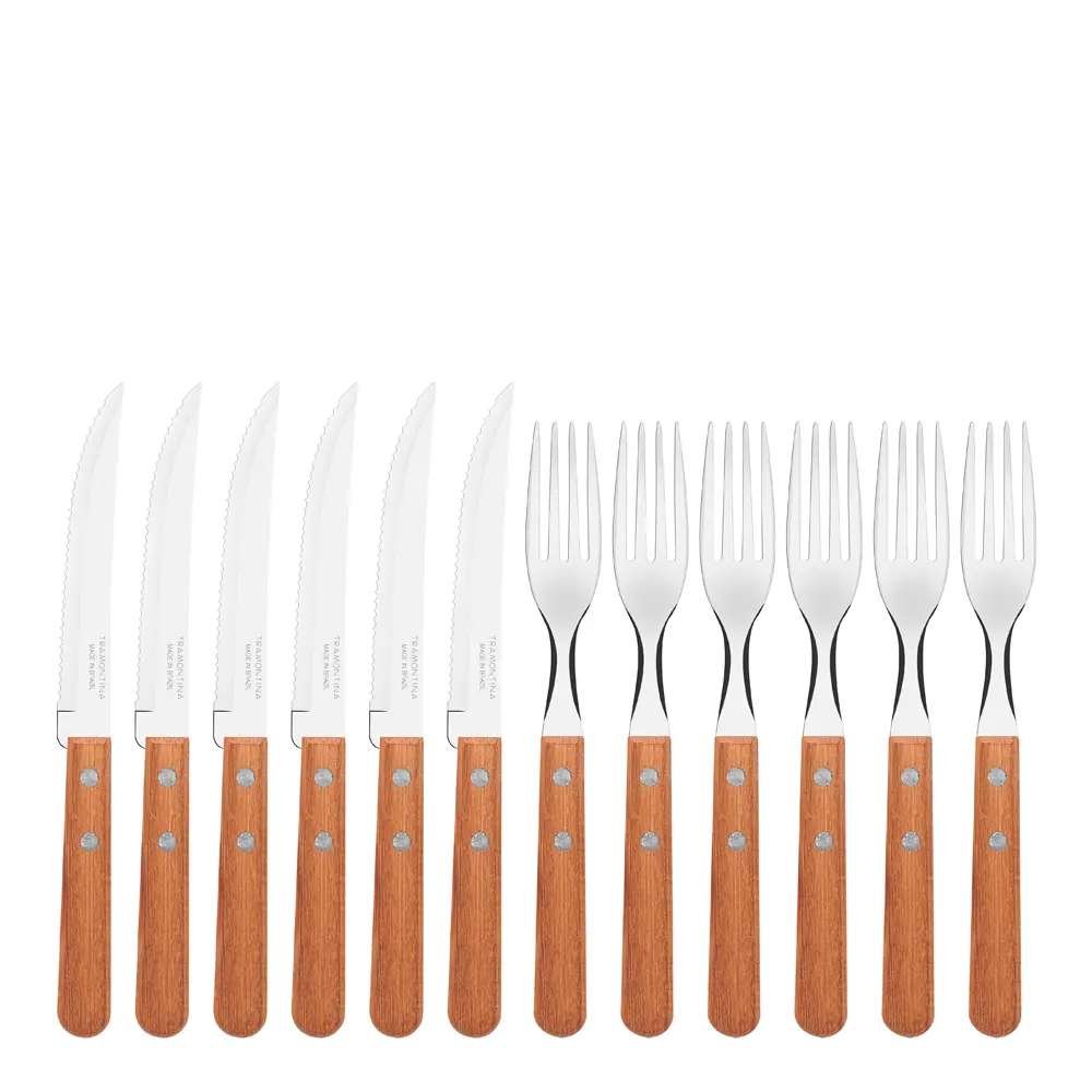 Biffbestikk 12 deler jatoba tre/stål