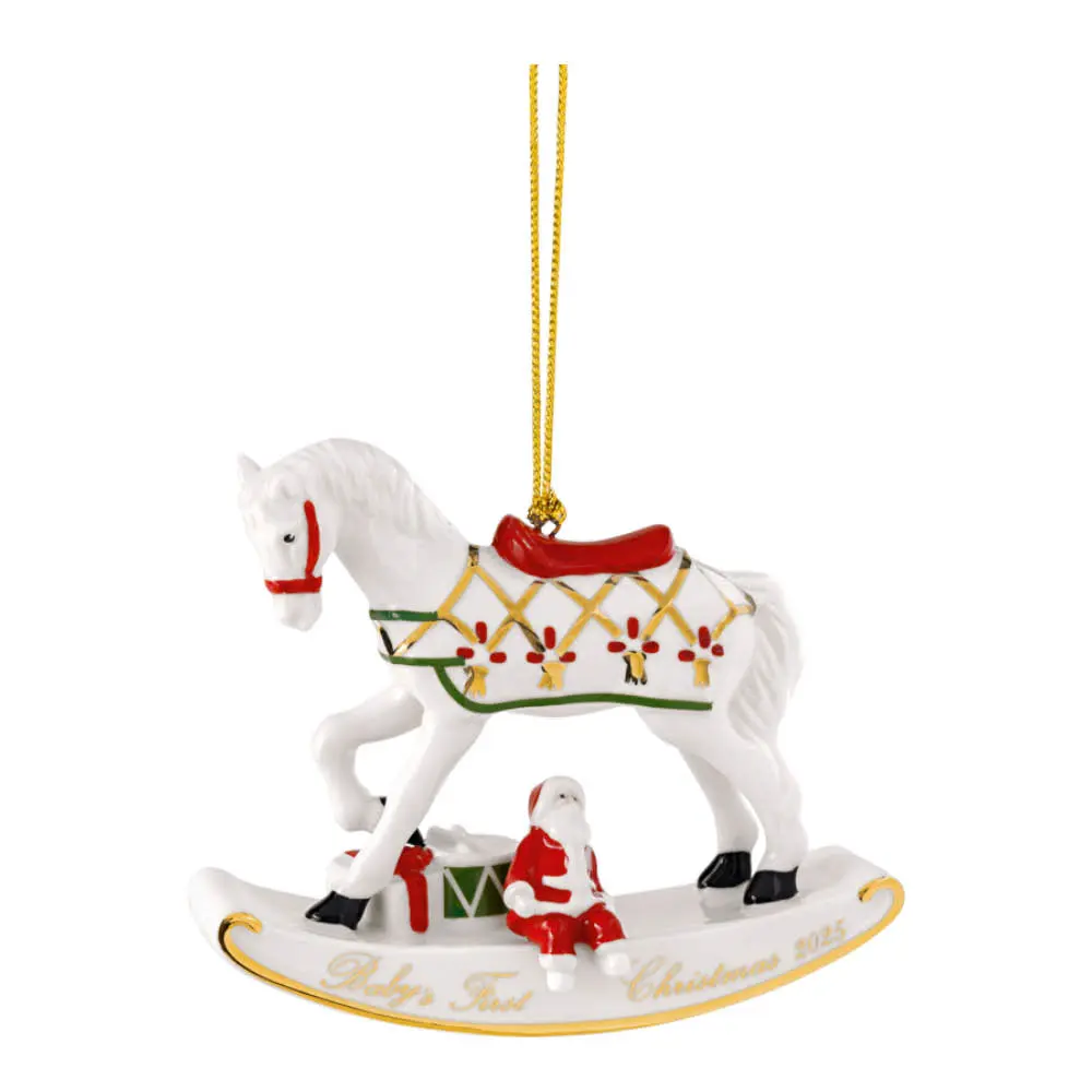 Christmas Classic joulukuusenkoriste keinuhevonen 9 cm
