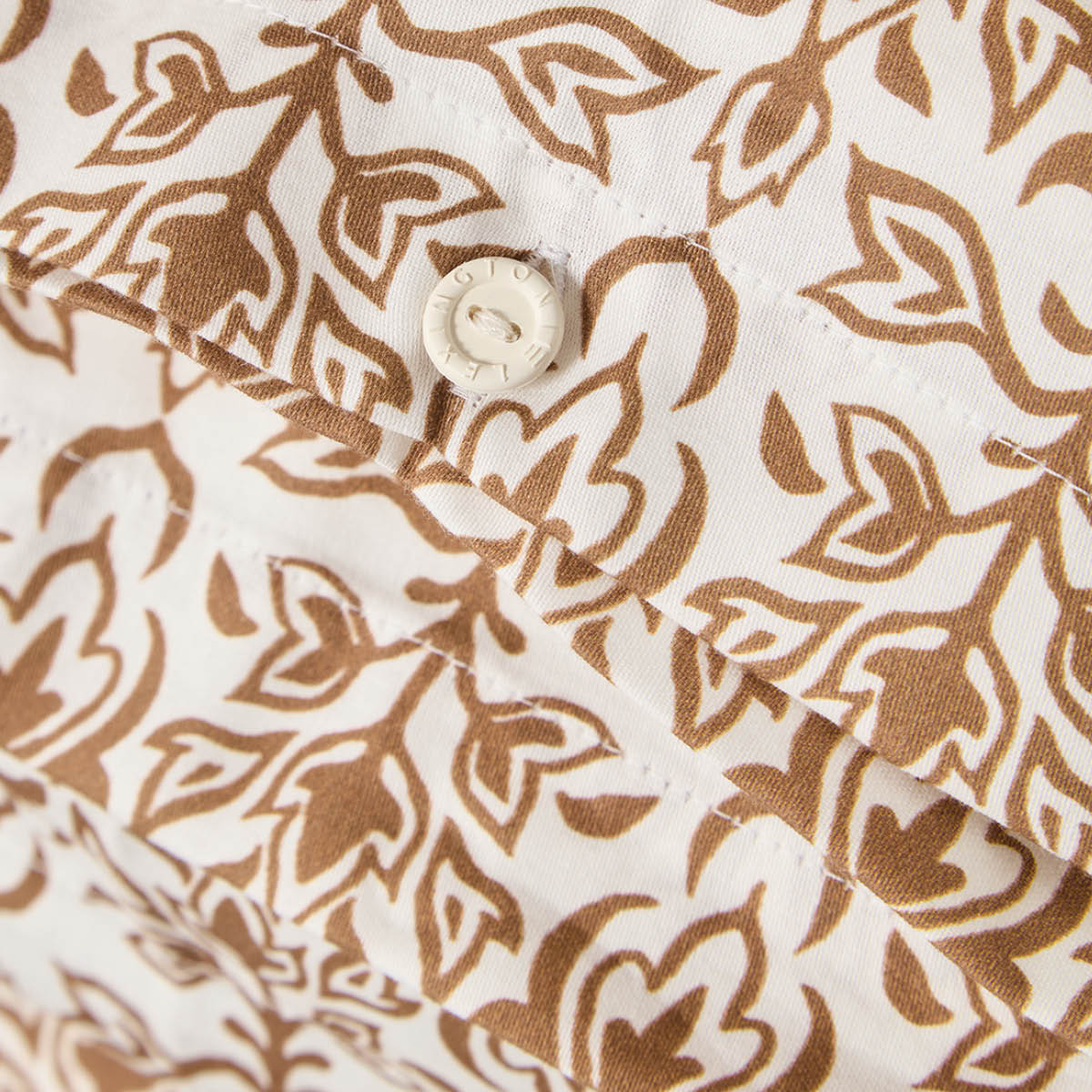 Lexington Påslakanset 150x210 cm bomullsatin ornament vit/fudge