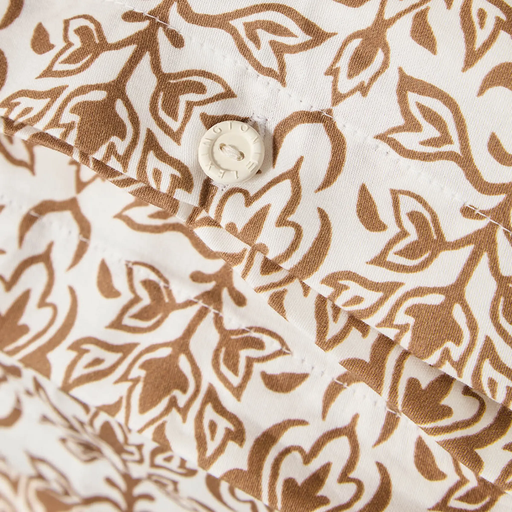 Lexington Påslakanset 150x210 cm bomullsatin ornament vit/fudge