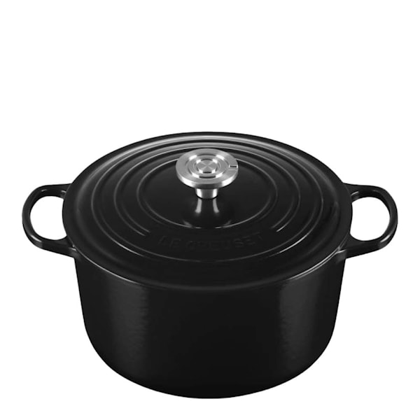 Signature gjutjärnsgryta djup rund 6,3L 26 cm black/crucible knob