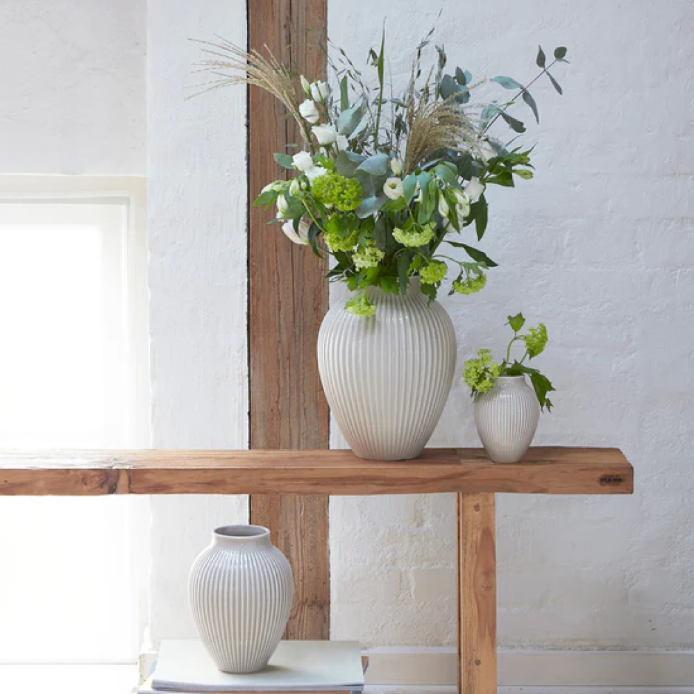 Knabstrup Keramik Ripple Vas 27 cm Vit